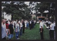 Photograph of Air Force ROTC cadets and other students